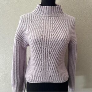 Lavender Ribbed Women's Sweater